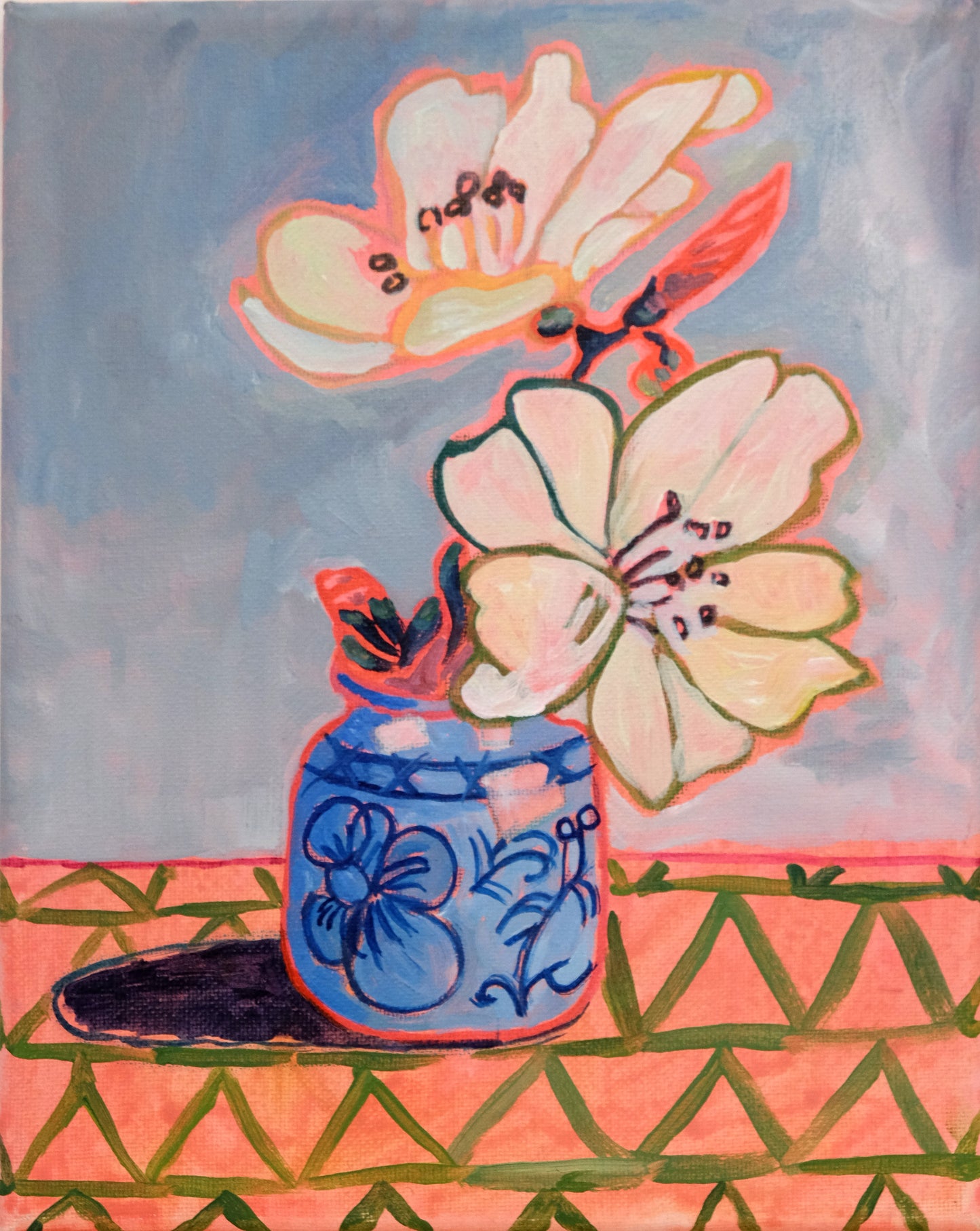 22 Blue porcelain pot