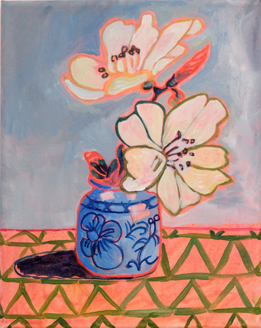 22 Blue porcelain pot