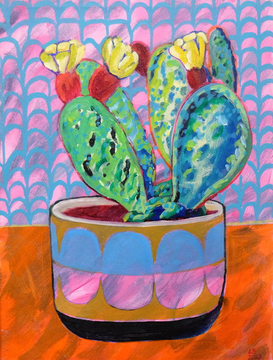 3 Prickly pear on orange