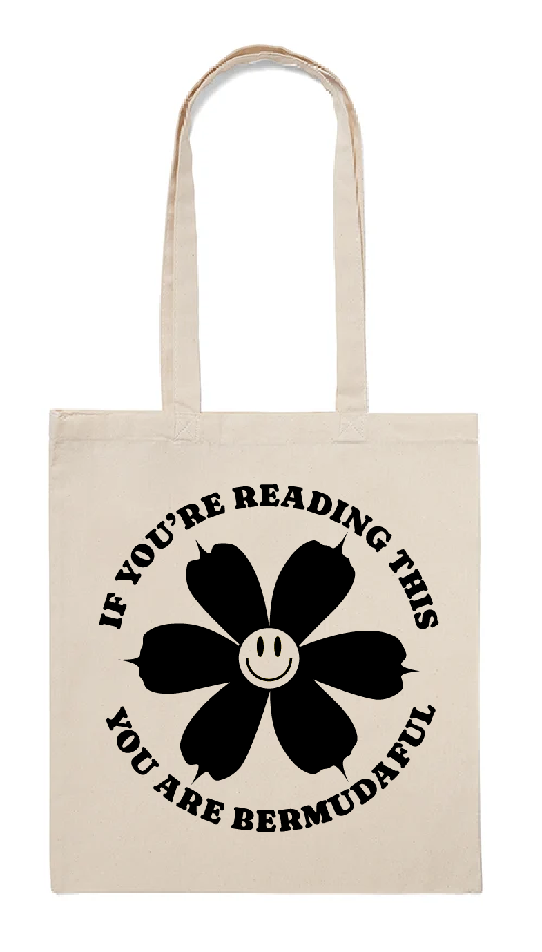 Happy Bermudiana Tote Bags