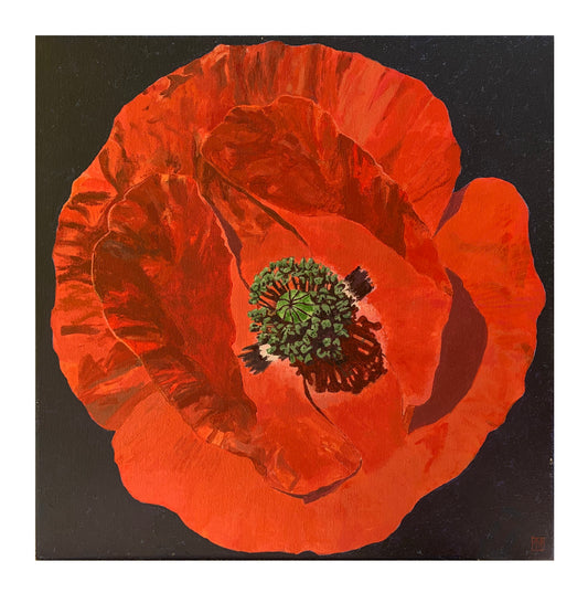 Alex Allardyce, Acrylic on canvas, "Poppy Nebula"