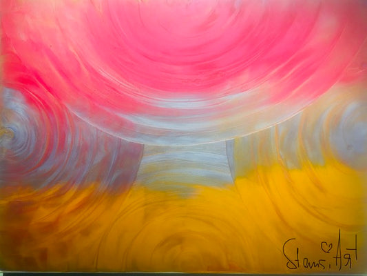 Karl Sternath, Acrylic and Epoxy on Canvas, Painting, Bermuda Art