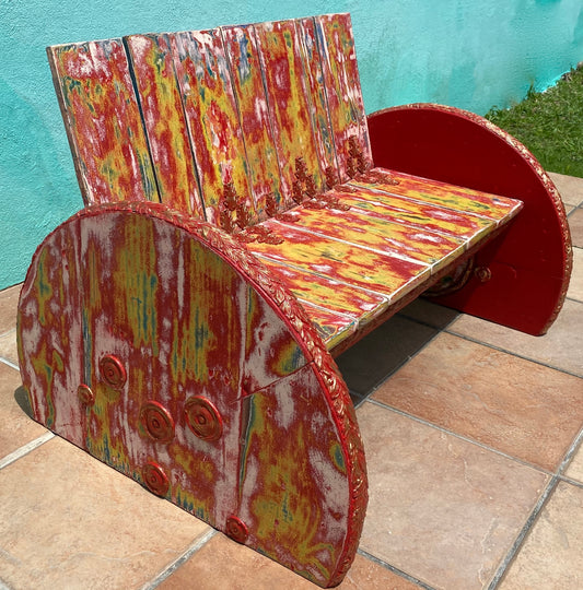 Kathy Ann Austin, Refinished Furniture, "Summer Flamboyance"