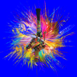 Andy Detzer, Metal Print, "Untitled' (Gombey on Blue)