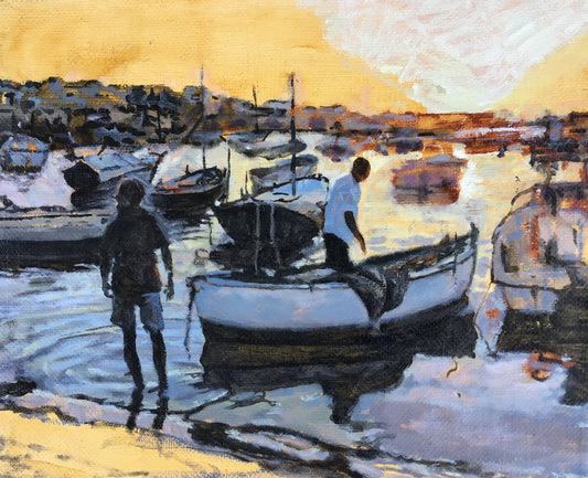 Fisherman Italy, William Gringley, Oil on Canvas