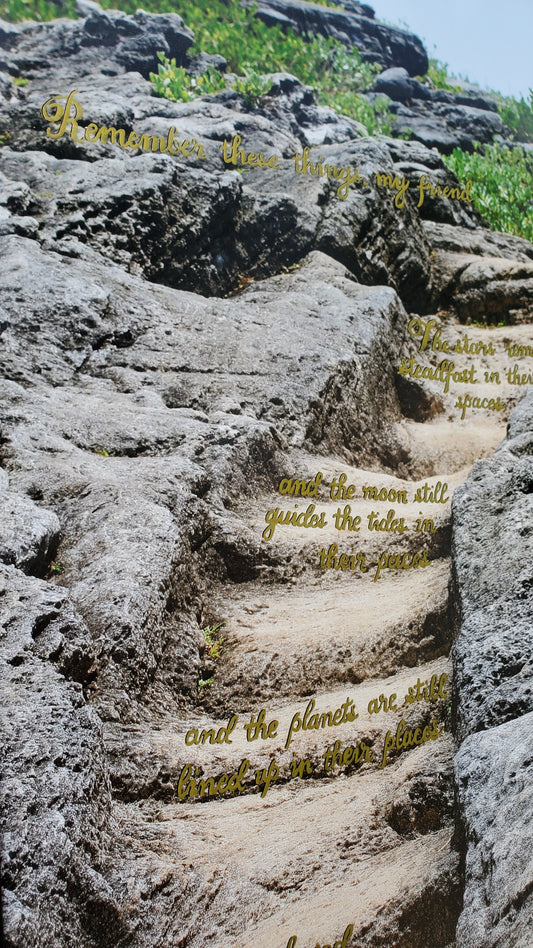 Adrienne Smatt, Hand Calligraphy on Digital Photography, " LR Knost- Spittal Pond, Bermuda"