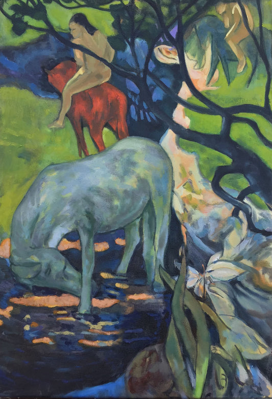 William Gringley, Oil on Canvas, "The White Horse"