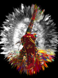 Andy Detzer, Metal Print, "Red Cape at Peacock Portal"